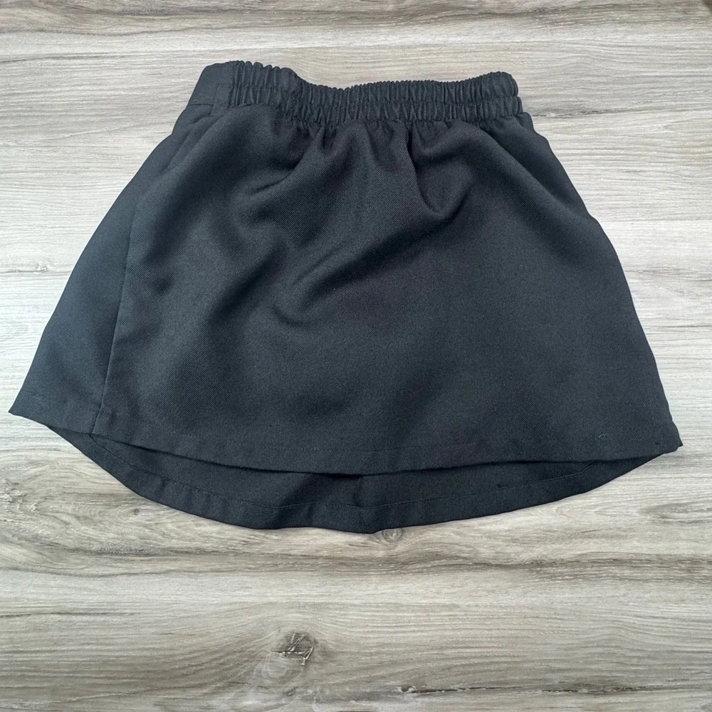 Wonder Nation Girls Black Pleated Ruffle Skort Size 7 WG21100010562‎